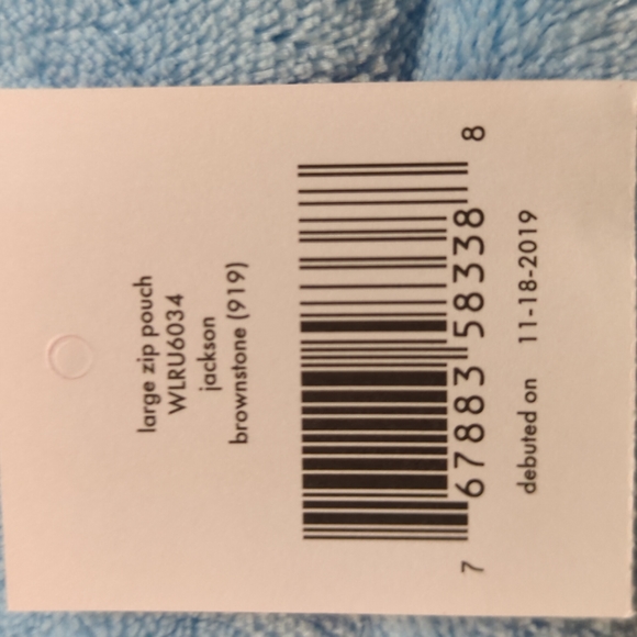 KATE SPADE New York Large Zip Pouch "Jackson Brownstone" in taupe brown … - Picture 7 of 8